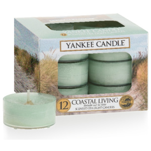 Yankee Candle - čajové svíčky Coastal Living 12ks (Fascinující směs slané a sladké vůně - pobřežní květiny, nesené na teplém oceánském větru. Nádherná