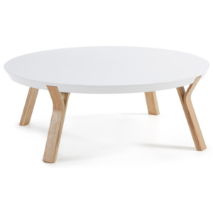 Bílý konferenční stolek La Forma Solid, Ø 90 cm