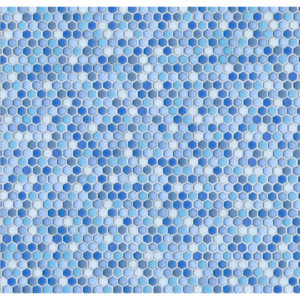 Omyvatelný stěnový obklad Ceramics šíře 67,5 cm mozaika modrá