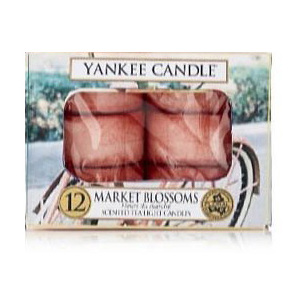Yankee Candle - čajové svíčky Market Blossoms 12ks (Něžná jarní květinová vůně Market Blossoms.)