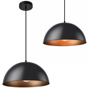 [lux.pro]® Dekoratívní designové závěsné svítidlo / stropní svítidlo - černá / měď (1 x E27) HT169907