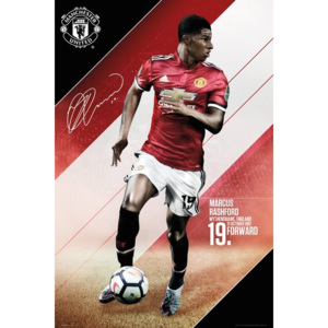 Plakát, Obraz - Manchester United - Rashford 17-18, (61 x 91,5 cm)