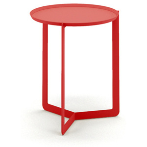 Červený příruční stolek MEME Design Round, Ø 40 cm