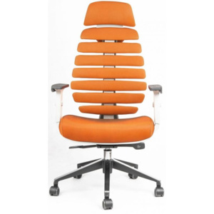 MERCURY židle FISH BONES PDH šedý plast, oranžová SH05