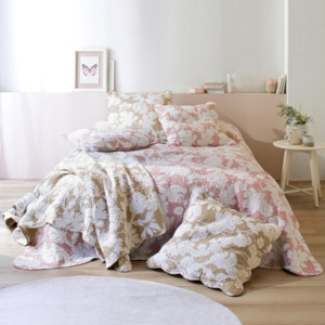 Blancheporte Přehoz na postel s potiskem, styl boutis růžová 180x240cm