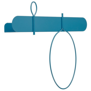 Modrý nástěnný věšák s poličkou MEME Design Balloon
