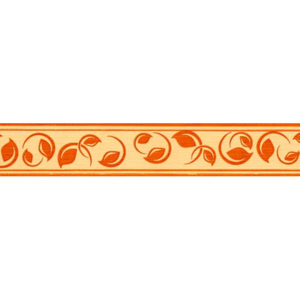 Bordura samolepící Lístečky oranžové - šířka 3cm x délka 5m
