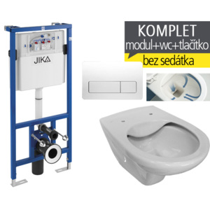 Závěsný WC komplet T-11 JIKA do sádrokartonu + Dino RIMLESS klozet závěsný 53 cm, JIKA