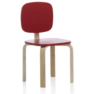 Dětská židlička s červeným opěradlem Geese Petit
