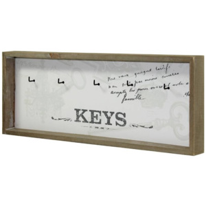 Dřevěný věšák na klíče - Keys písmo PS59335057