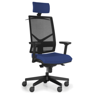 Kancelářská židle Omnia s opěrkou hlavy, modrá