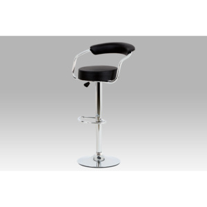 Autronic Barová židle AUB-418 BK, černá koženka/chrom