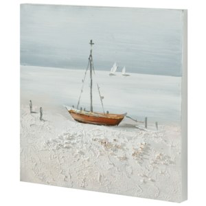 [art.work] Ručně malovaný obraz - plachetnice - plátno napnuté na rámu - 30x30x2,8 cm