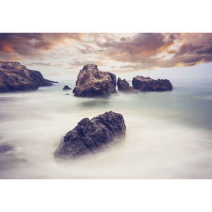 Fototapeta, Tapeta Waves And Rocks, (254 x 184 cm)
