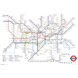Plakát, Obraz - Transport For London - Underground Map, (91,5 x 61 cm)