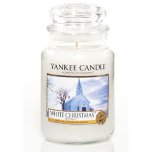 Yankee Candle - White Christmas 623g (Celičká tichá krása vánoc se skryla v této zázračné směsi dřevitých tónů a chladné vůně čerstvě napadaného sněhu