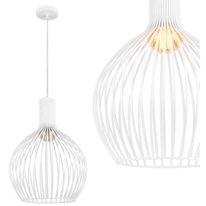 [lux.pro]® Dekorativní závěsná lampa 'Tokio' - bílá - 1 x E27