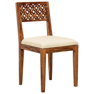 Židle Mira s polstrovaným sedákem z indického masivu palisandr Barva Only stain MIRA-CHT
