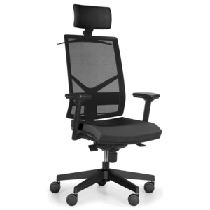 Kancelářská židle Omnia s opěrkou hlavy, černá