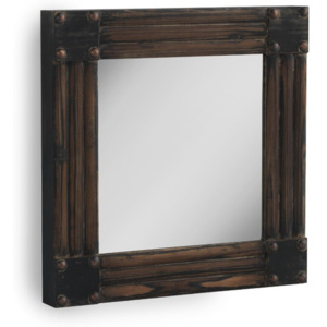 Hnědé nástěnné zrcadlo Geese, 57 x 57 cm