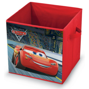 Červený úložný box na hračky Domopak Disney Cars, délka 32 cm