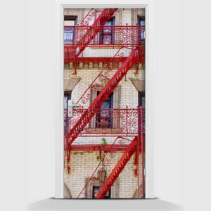 Samolepící fototapeta - Panelák a schody 95 x 210cm