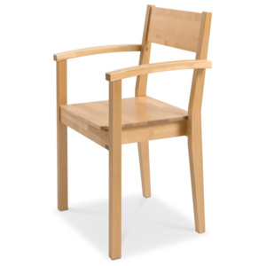 Ručně vyráběná jídelní židle z masivního březového dřeva s područkami Kiteen Joki