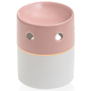Yankee Candle - aromalampa Simply Pastel růžová (Aromalampa z decentní kolekce Simply Pastel - bílá keramika a pastelové barvy oživené tenkým zlatým p
