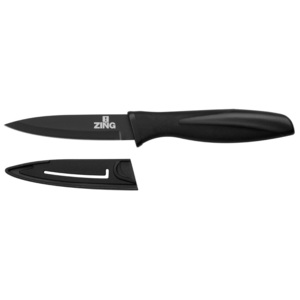Černý krájecí nůž s krytem Premier Housewares Zing, 8,9 cm