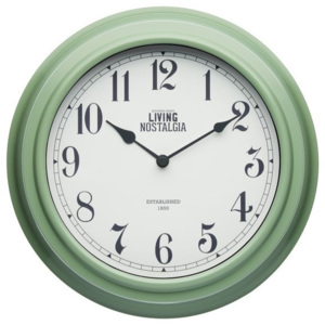 Zelené nástěnné hodiny Kitchen Craft Living Nostalgia, Ø 25,5 cm