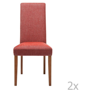 Sada 2 červených jídelních židlí s podnožím z bukového dřeva Kare Design Rhytm