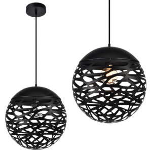 [lux.pro]® Dekoratívní designové závěsné svítidlo / stropní svítidlo - černé (1 x E27) HT169901
