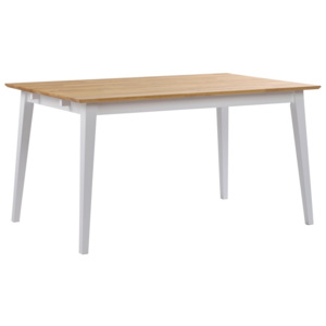 Dubový jídelní stůl s bílými nohami Rowico Mimi, délka 140 cm
