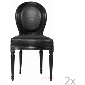 Sada 2 černých židlí Kare Design Louis