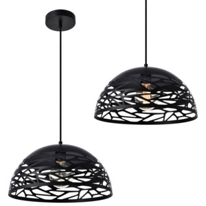 [lux.pro]® Dekoratívní designové závěsné svítidlo / stropní svítidlo - černé (1 x E27) HT169917