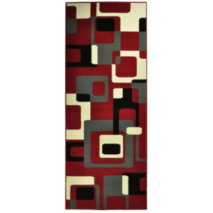 Červený koberec Hanse Home Hamla Retro, 80 x 200 cm