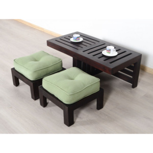 Konferenční stolek + 2 ks taburet Barva Only stain RAN-38