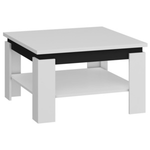 MORAVIA FLAT Konferenční stolek ALPHA, bílá/černý lesk