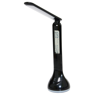 Ecolite LED stolní lampa 5W nabíjecí s displejem černá LHZQ2-CR