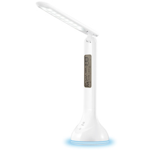 Ecolite LED stolní lampa 5W nabíjecí s displejem bílá