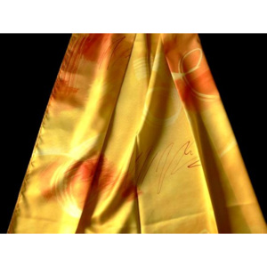 Záclona Masquerade 6007 150 cm žlutooranžová