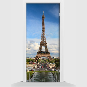 Samolepící fototapeta - Eiffelová věž ráno 95 x 210cm