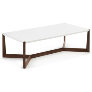 Bílý konferenční stolek s tmavými nohami La Forma Duplex
