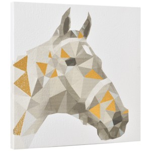 [art.work] Designový obraz na stěnu - tisk na pergamenový papír - kůň - napnutý na rámu - 40x40x2,8 cm