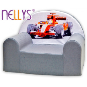 Dětské křesílko/pohovečka Nellys ® - Formule v šedé