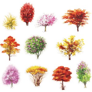 Svět pásek Samolepky “Podzimní stromy“ 11ks (PS45D45M0886)