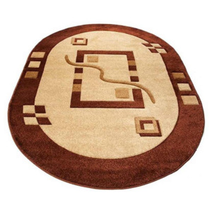 Kusový koberec Golo hnědý ovál 190x370, Velikosti 190x370cm