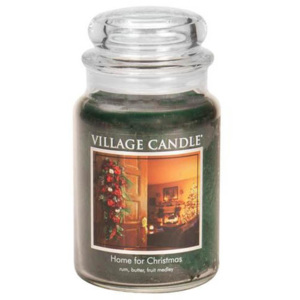 Village Candle - vonná svíčka Kouzlo Vánoc 737g (Home For Christmas. Vůně rumu smíchaného s máslem a čerstvým ovocem vytváří nezapomenutelné okamžiky 