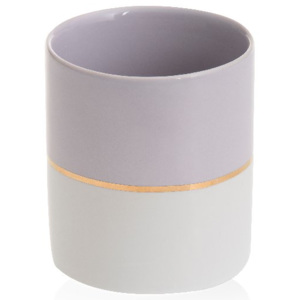 Yankee Candle - svícen Simply Pastel fialový (Keramický svícen z decentní kolekce Simply Pastel - bílá keramika a pastelové barvy oživené tenkým zlatý