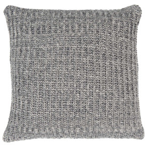 Ib Laursen - polštář pletený šedo-bílý 50x50 cm (Krásný pletený kousek od IB Laursen. Dodáváme včetně výplně!)